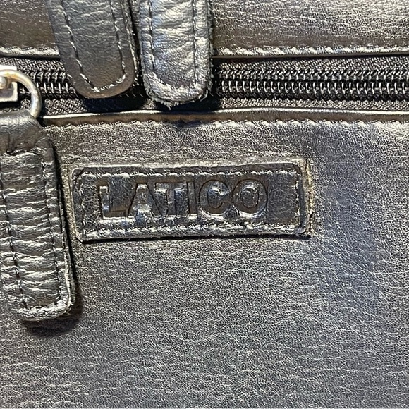 LATICO Black Leather Crossbody Messenger Camera Bag Case Organizer - Picture 10 of 15